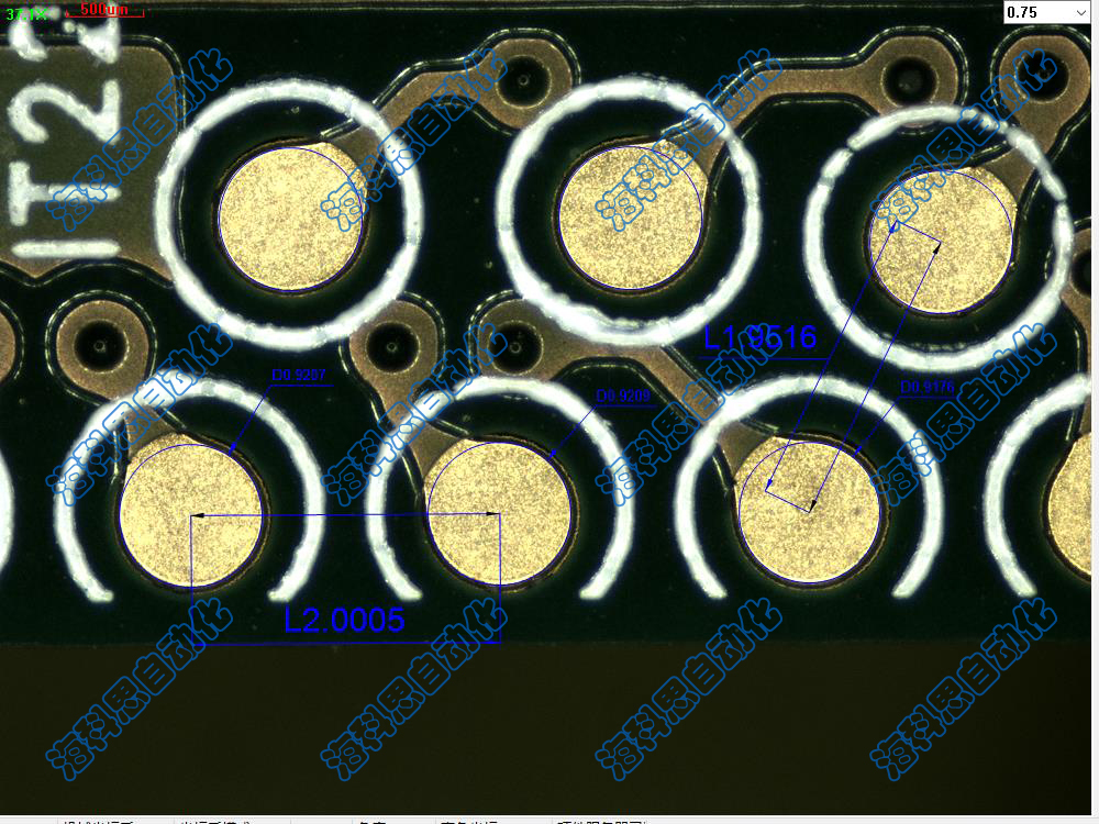 焊盤(pán)尺寸圓心距測(cè)量